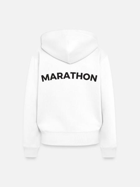Marathon - Frauen Premium Bio Zip Hoodie - Weiß