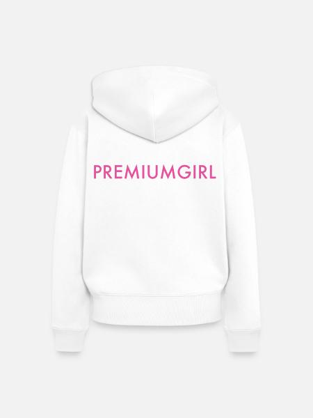 Premiumgirl - Frauen Premium Bio Zip Hoodie - Weiß