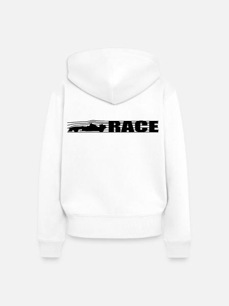 Rennsport  - Frauen Premium Bio Zip Hoodie - Weiß
