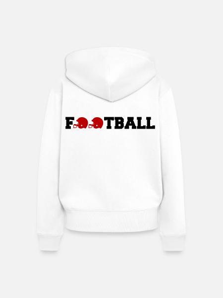 Rotes Helmduo Sportdesign - Frauen Premium Bio Zip Hoodie - Weiß