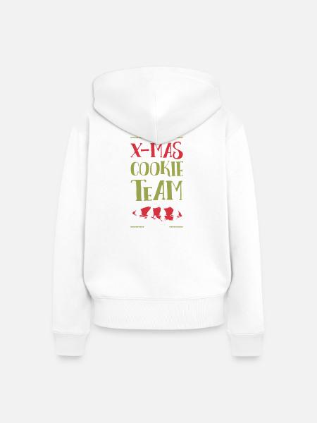 X-Mas Kekse Team - Frauen Premium Bio Zip Hoodie - Weiß
