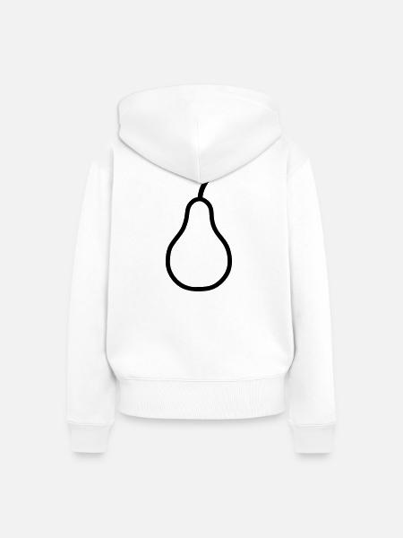 Birne - Frauen Premium Bio Zip Hoodie - Weiß