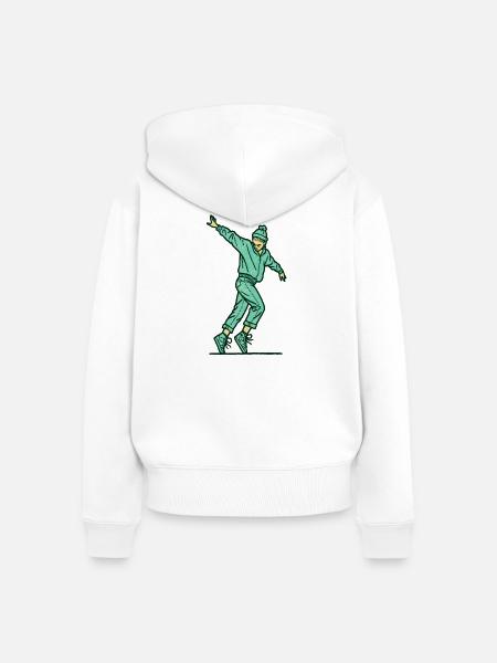 Female dancer #14 - Frauen Premium Bio Zip Hoodie - Weiß