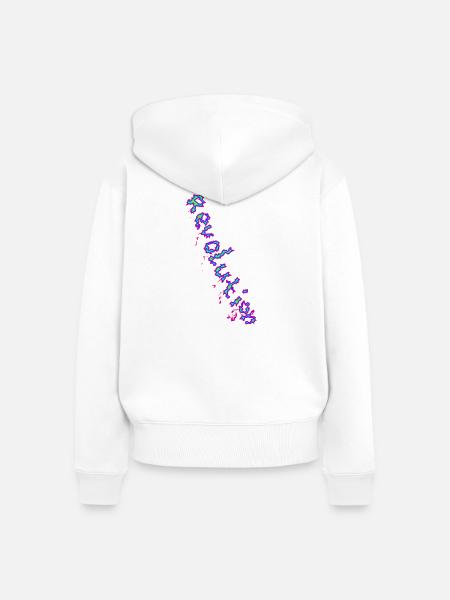 REVOLUTION (Special) - Frauen Premium Bio Zip Hoodie - Weiß