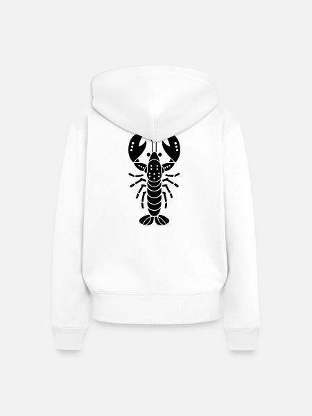 Marinierte Gottesanbeterin - Frauen Premium Bio Zip Hoodie - Weiß