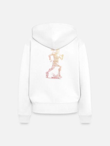 Puristisches Running Thema - Frauen Premium Bio Zip Hoodie - Weiß