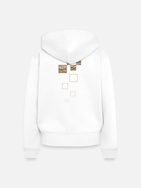 Golden Shapes - Frauen Premium Bio Zip Hoodie - Weiß