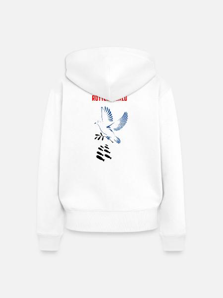 Verrottete Welt - Frauen Premium Bio Zip Hoodie - Weiß