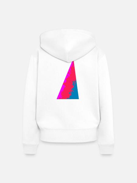 Farbflächen, Abstraktes, Geometrische Farben - Frauen Premium Bio Zip Hoodie - Weiß