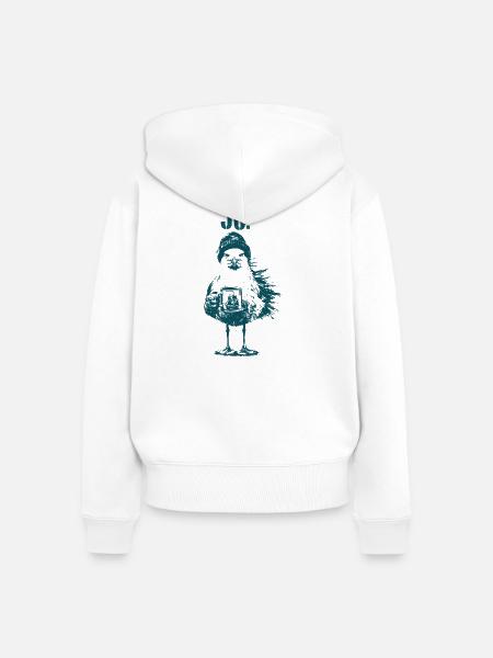 Jo Möwe - Frauen Premium Bio Zip Hoodie - Weiß