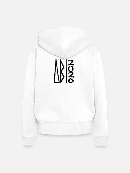 ABI 2026 Klassisch Modern - Frauen Premium Bio Zip Hoodie - Weiß