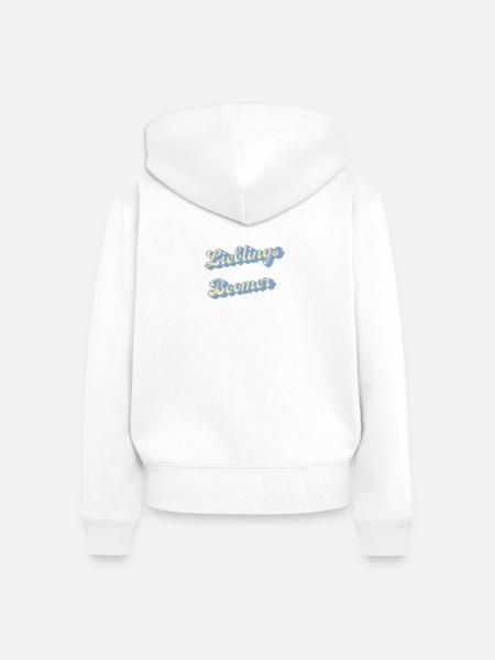 Lieblings Boomer Retro Script - Frauen Premium Bio Zip Hoodie - Weiß
