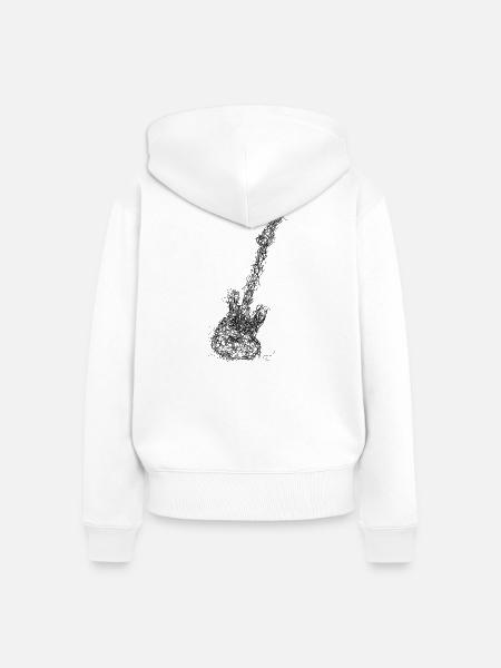 Lower Scribble - Frauen Premium Bio Zip Hoodie - Weiß