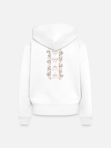 earth_my_body - Frauen Premium Bio Zip Hoodie - Weiß
