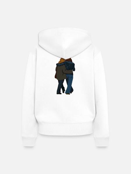 Freundschaft - Frauen Premium Bio Zip Hoodie - Weiß