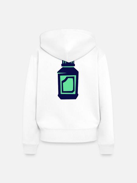 Dünger Flasche Pflanzenschutz - Frauen Premium Bio Zip Hoodie - Weiß