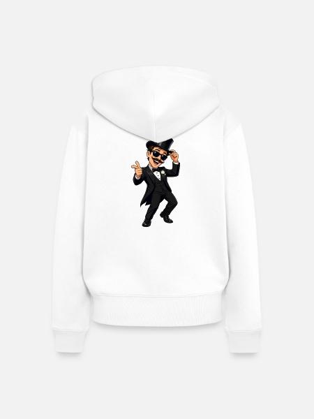 Bräutigam - Frauen Premium Bio Zip Hoodie - Weiß