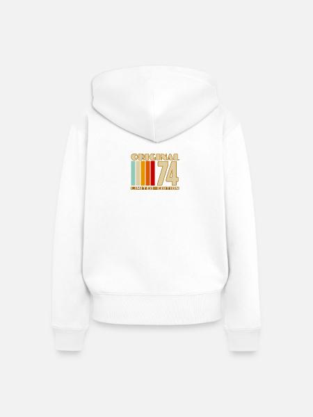 Original74 Limited Edition - Frauen Premium Bio Zip Hoodie - Weiß