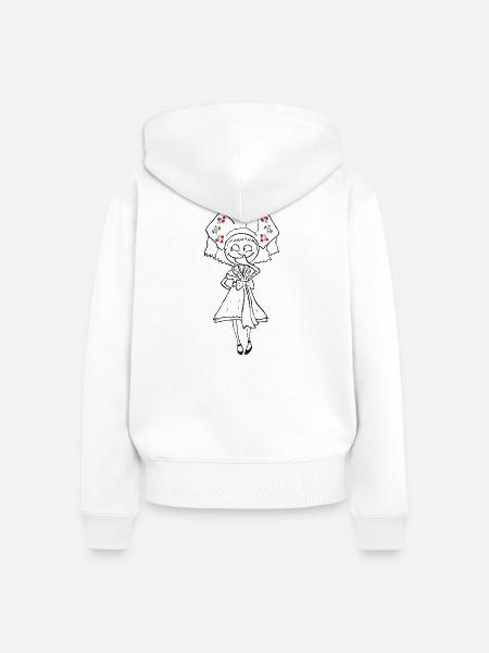 SERBSKA LUBINA - kontur - - Frauen Premium Bio Zip Hoodie - Weiß