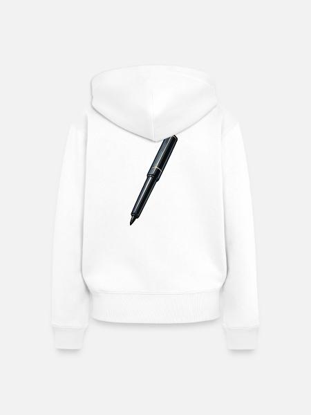 Eyeliner - Frauen Premium Bio Zip Hoodie - Weiß