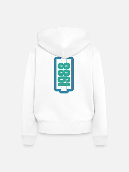 Jahr 1988 - Frauen Premium Bio Zip Hoodie - Weiß