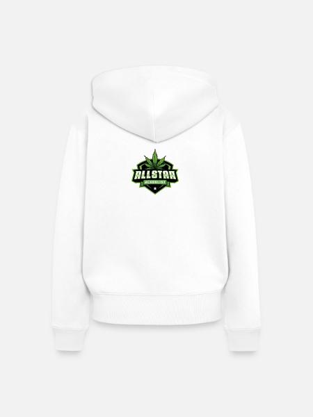 Allstar Herbalist - Frauen Premium Bio Zip Hoodie - Weiß