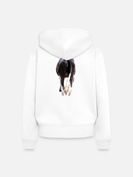 Vache - Frauen Premium Bio Zip Hoodie - Weiß
