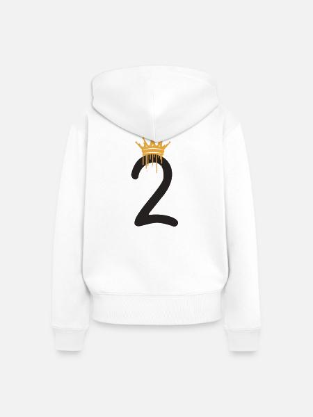 1 - Frauen Premium Bio Zip Hoodie - Weiß