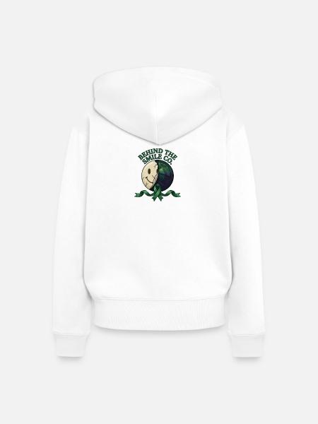 BTSC | Behind The Smile Co. - Frauen Premium Bio Zip Hoodie - Weiß