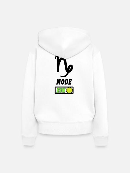 Steinbock Sternzeichen Horoskop Statement - Frauen Premium Bio Zip Hoodie - Weiß