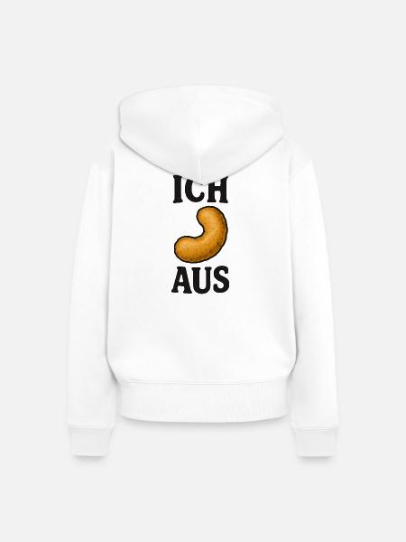 Ich Flip aus - Frauen Premium Bio Zip Hoodie - Weiß