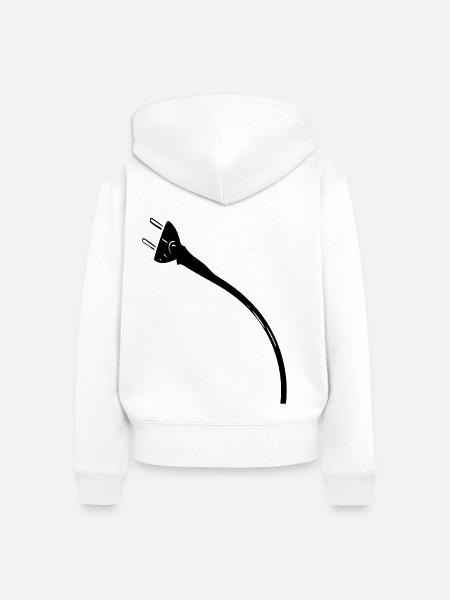 Stecker - Frauen Premium Bio Zip Hoodie - Weiß