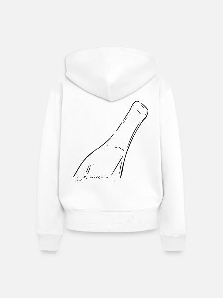 Flaschenpost - Frauen Premium Bio Zip Hoodie - Weiß
