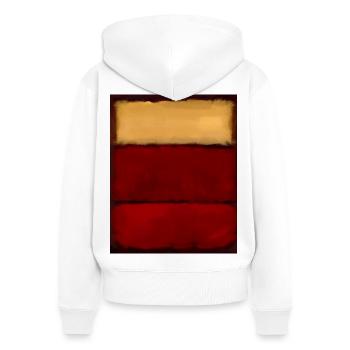 Le style Rothko en couleurs numériques - Sweat à capuche zippé Premium bio Femme - blanc - Dos - AI Model Female 172 light (172cm)