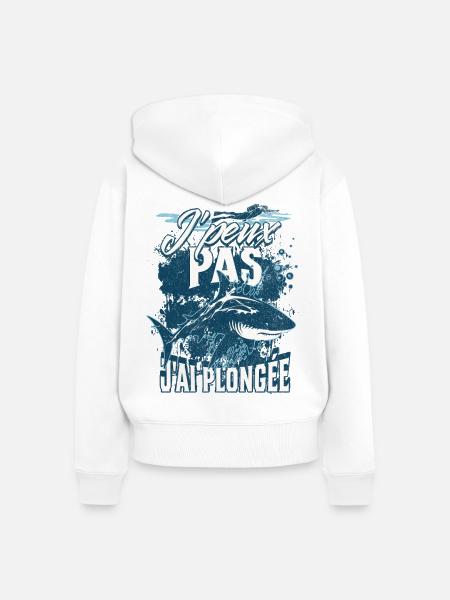 Aquatic Distress Tackler - Frauen Premium Bio Zip Hoodie - Weiß