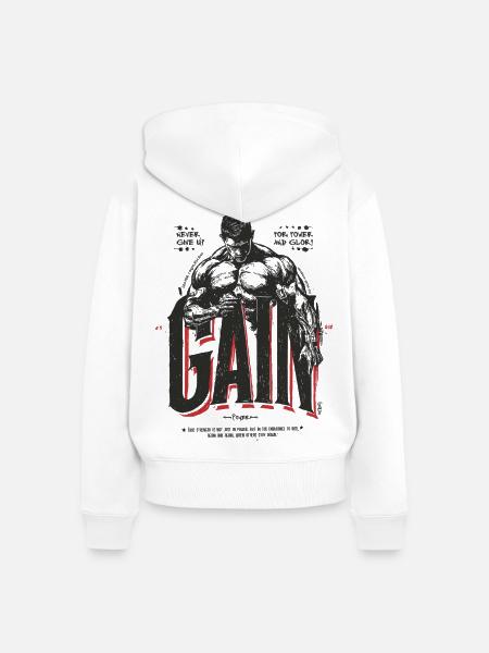 Gain - Frauen Premium Bio Zip Hoodie - Weiß