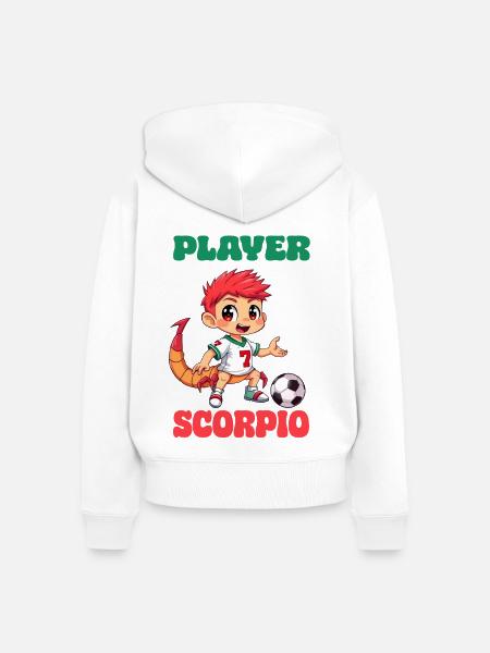 Player Scorpio - Frauen Premium Bio Zip Hoodie - Weiß