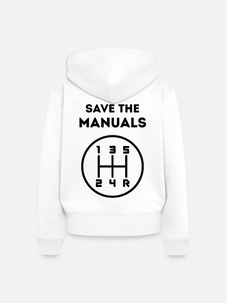 Rettet die Handbücher - Frauen Premium Bio Zip Hoodie - Weiß