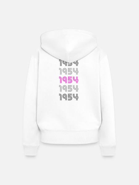1954 - Frauen Premium Bio Zip Hoodie - Weiß