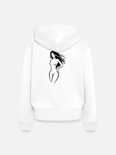 Ehefrau - Frauen Premium Bio Zip Hoodie - Weiß