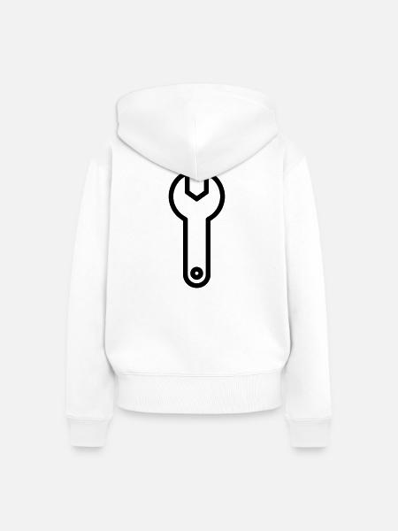 DIY-Schlüssel - Frauen Premium Bio Zip Hoodie - Weiß
