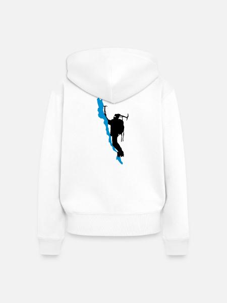 Bergsteiger - Frauen Premium Bio Zip Hoodie - Weiß