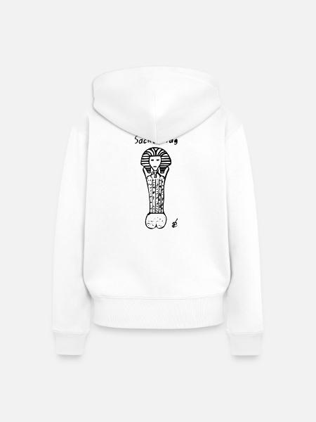 Sackophag - Frauen Premium Bio Zip Hoodie - Weiß