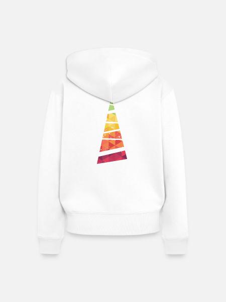 Christmas Tree - Weihnachtsbaum - Weihnachten - Frauen Premium Bio Zip Hoodie - Weiß