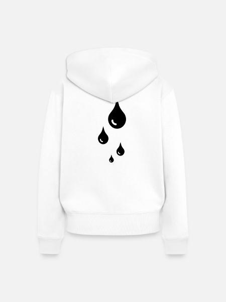 tropfen - Frauen Premium Bio Zip Hoodie - Weiß
