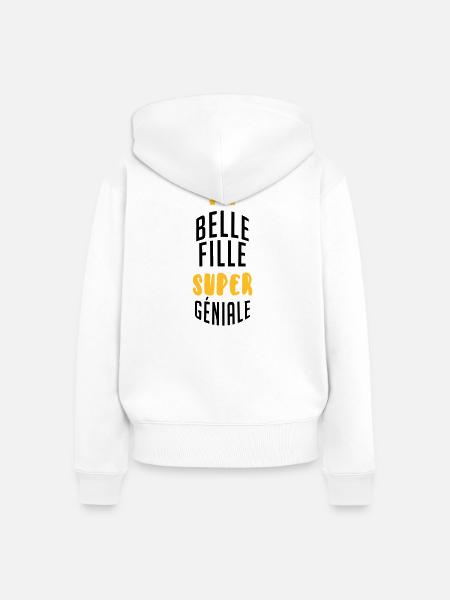 Stieftochter / Schwiegersohn / Sohn / Tochter - Frauen Premium Bio Zip Hoodie - Weiß