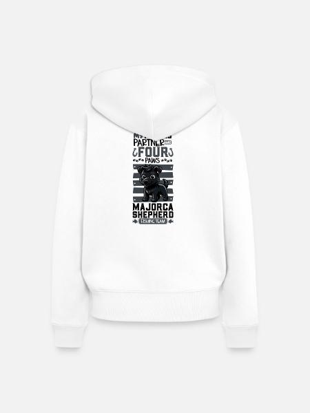 Angeln und Ca de bestiar - Frauen Premium Bio Zip Hoodie - Weiß