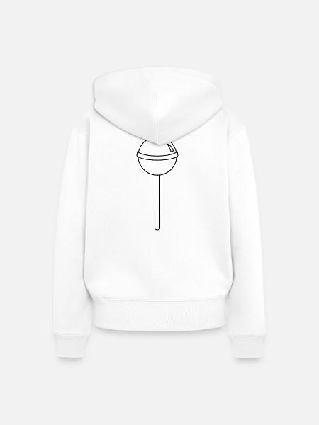 Lutscher - Frauen Premium Bio Zip Hoodie - Weiß