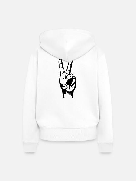 biker wave - Frauen Premium Bio Zip Hoodie - Weiß