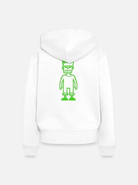 monster - Frauen Premium Bio Zip Hoodie - Weiß